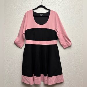 City Chic Pink and Black Dress